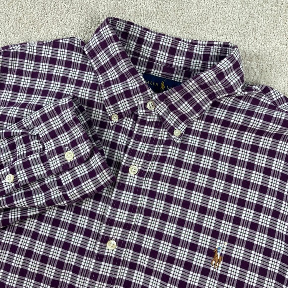 Ralph Lauren Other - Ralph Lauren Mens XL Button Down Shirt Purple Plaid‎ Classic Fit Long Sleeve